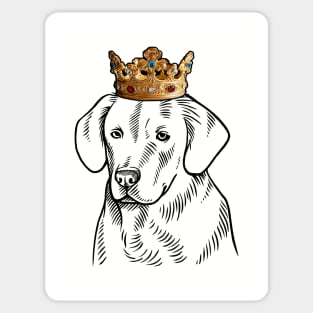 Goldador Dog King Queen Wearing Crown Sticker